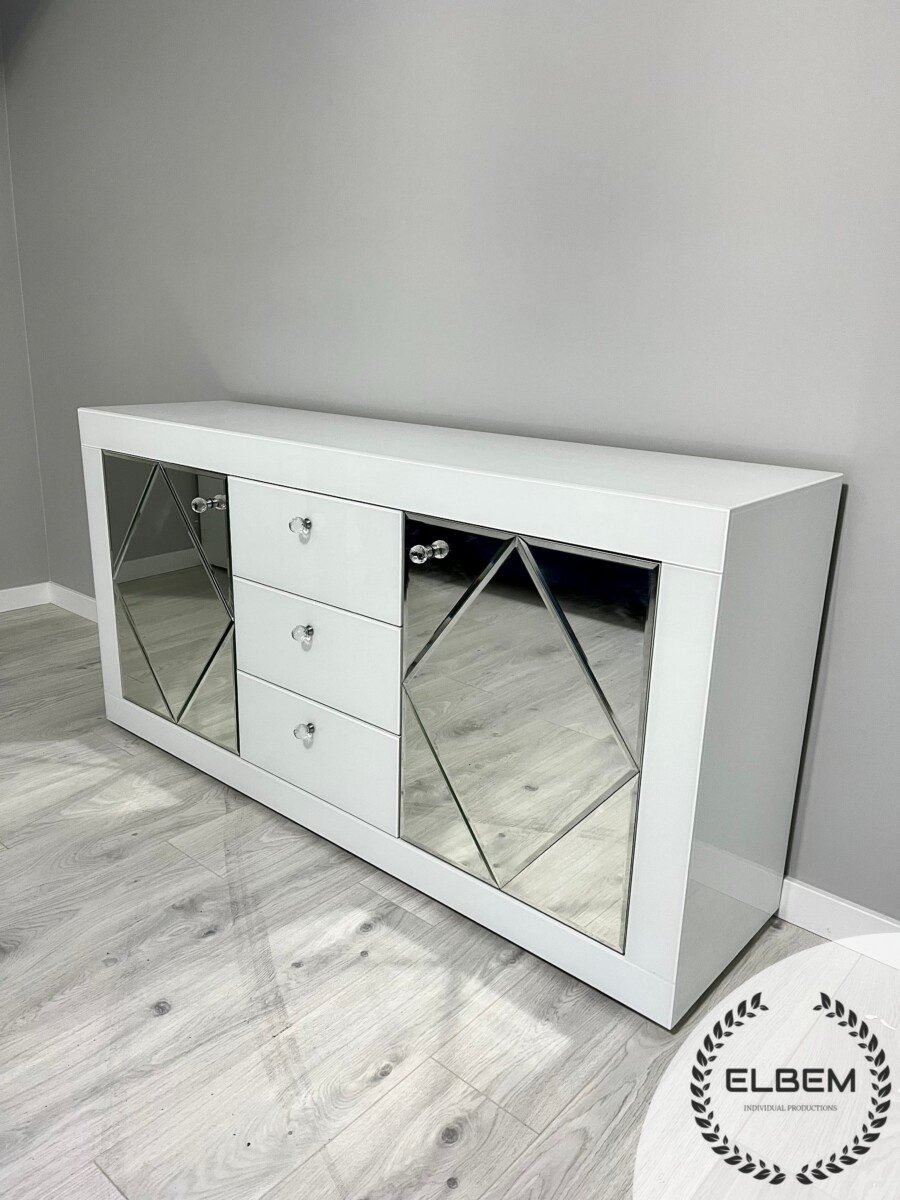 Lustrzana komoda Glamour BELLAGIO WHITE - obrazek 5