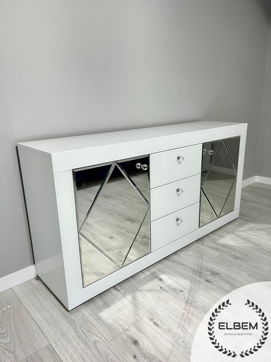 Lustrzana komoda Glamour BELLAGIO WHITE - obrazek 3
