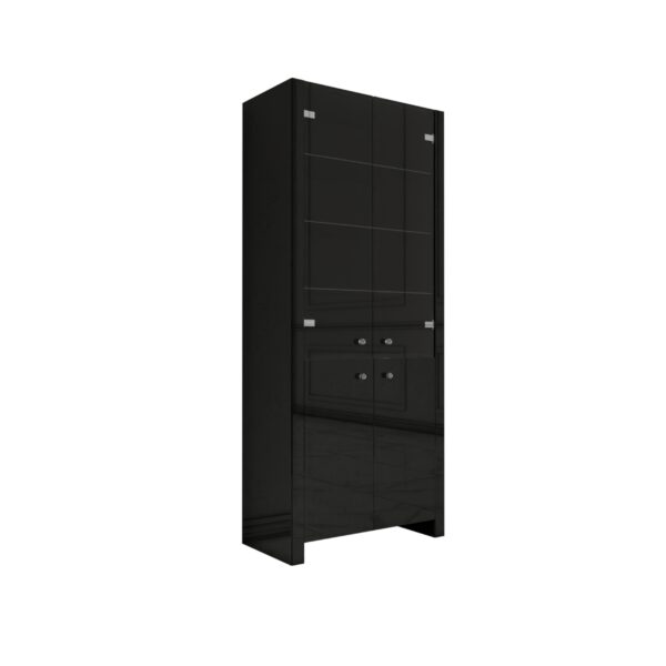 Szklana czarna witryna Glamour ELIORA BLACK