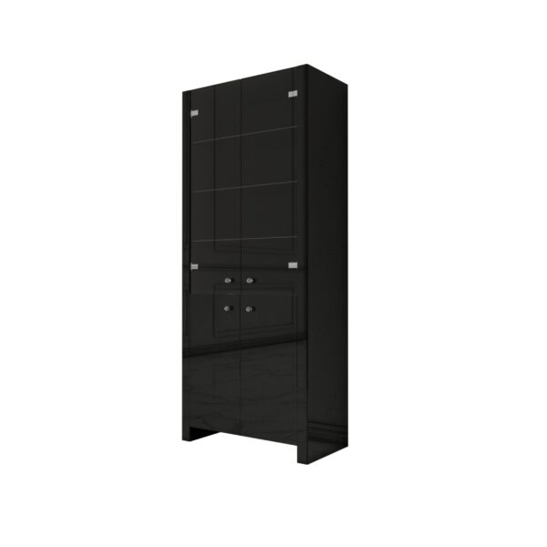 Szklana czarna witryna Glamour ELIORA BLACK