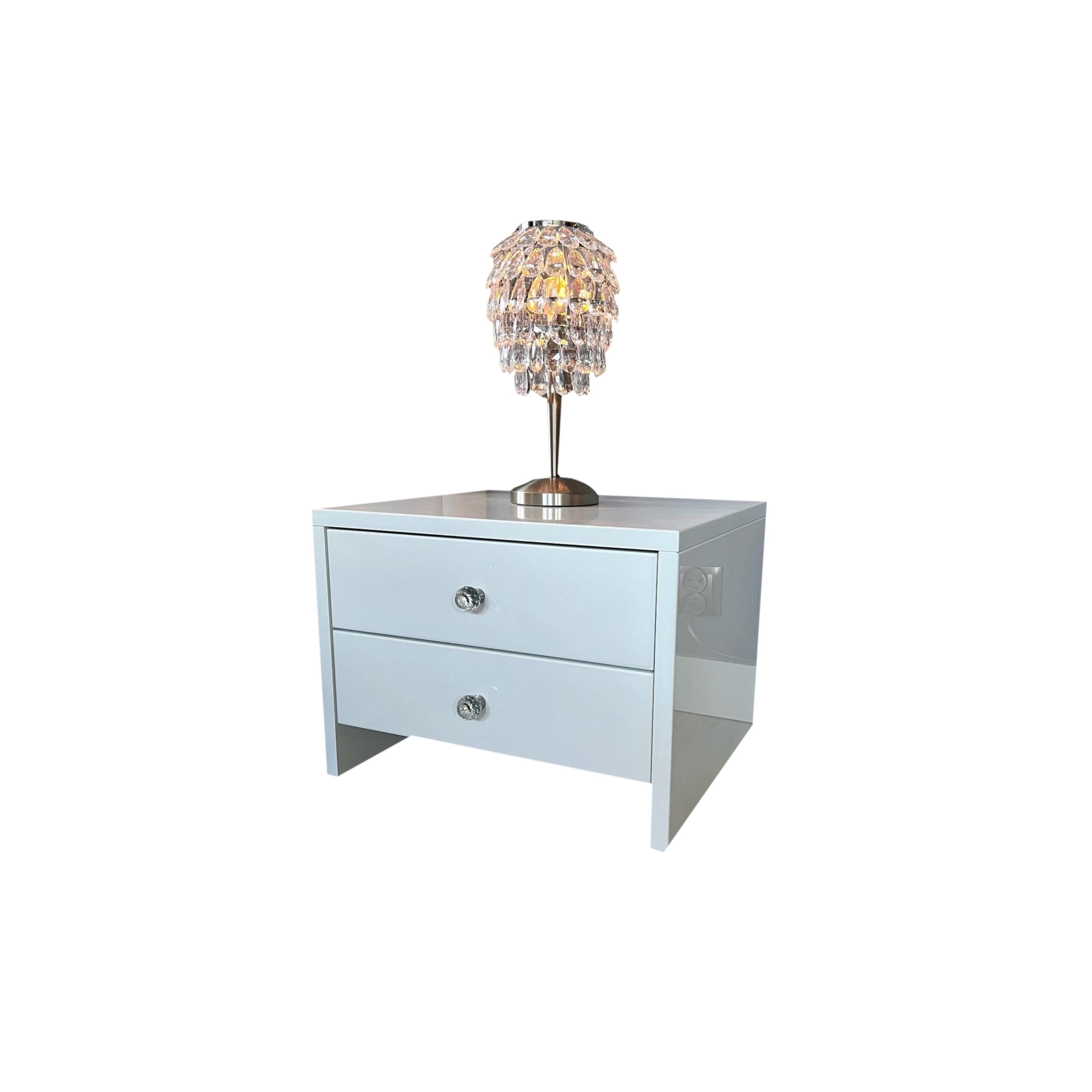 Szafka nocna biały połysk Glamour CELESTIA WHITE - obrazek 2