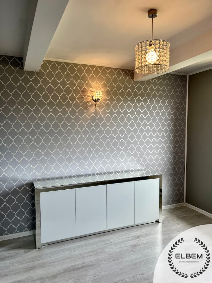 Lustrzana komoda - białe szklane fronty Glamour LUCE - obrazek 5