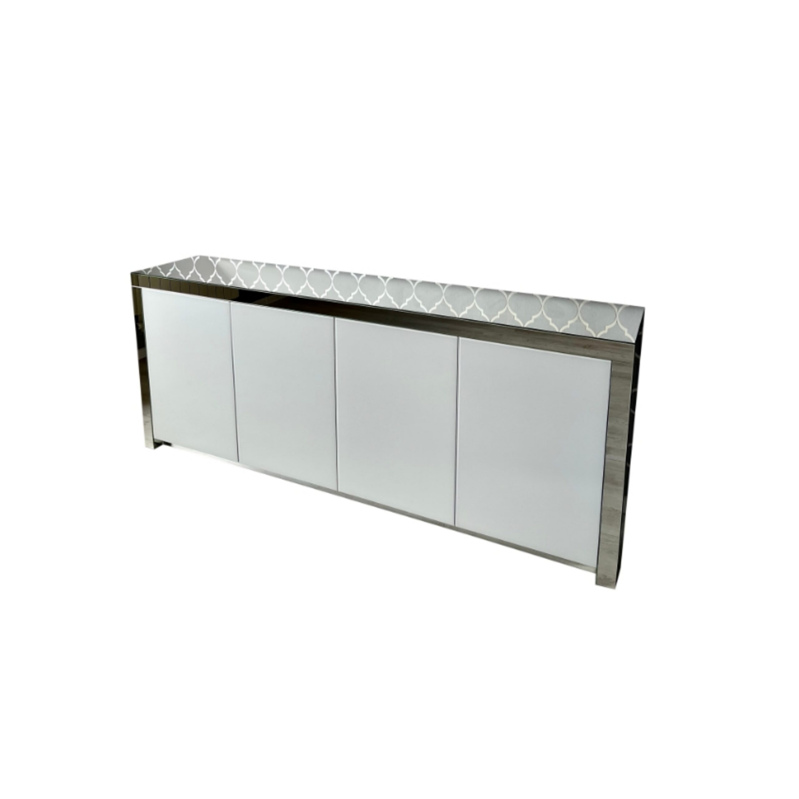 Lustrzana komoda - białe szklane fronty Glamour LUCE - obrazek 2