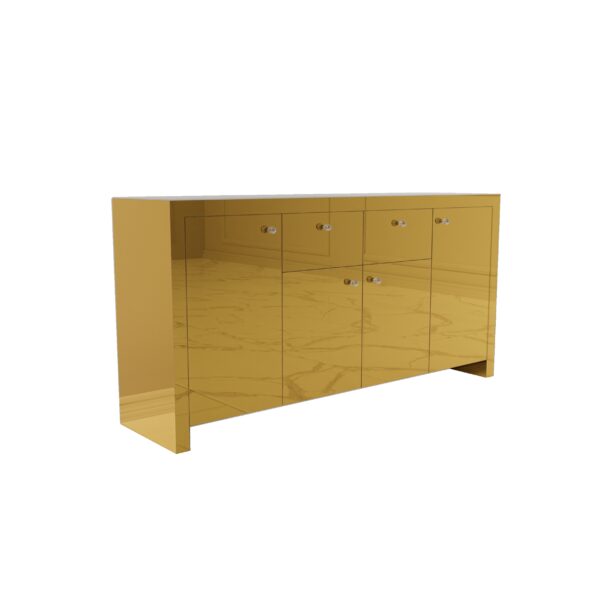 Złota lustrzana komoda Glamour LUNA GLOD