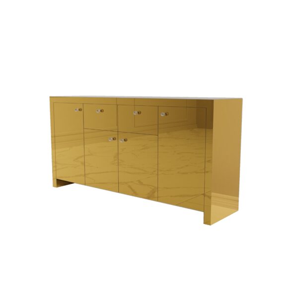 Złota lustrzana komoda Glamour LUNA GLOD