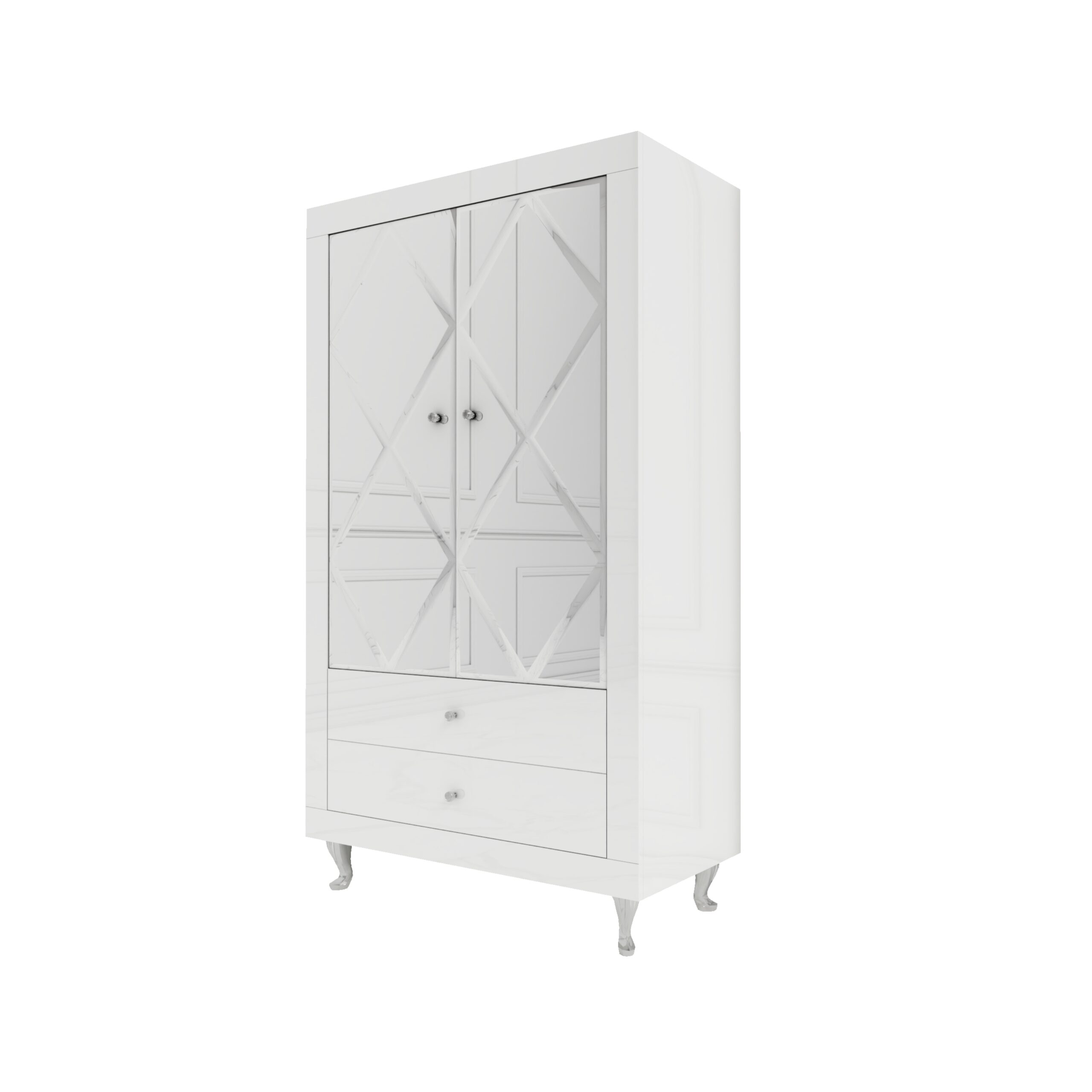 Witryna lakierowana - biały połysk Glamour SELENE - obrazek 2