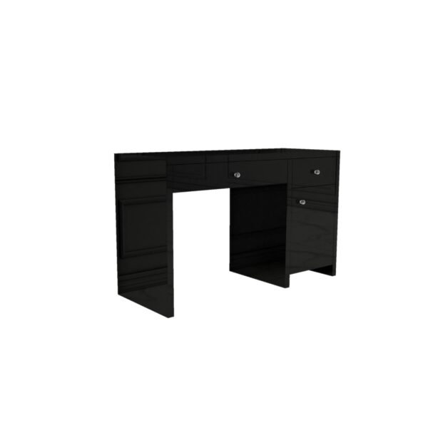 Czarne szklane biurko Glamour LUMINA BLACK II