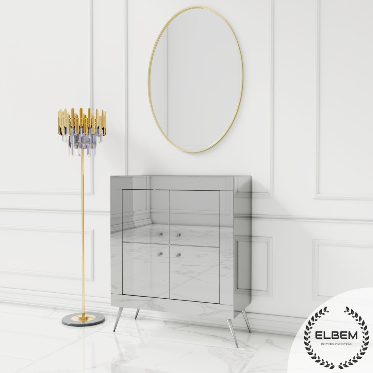 Lustrzana komoda Glamour PIAZZA - obrazek 4