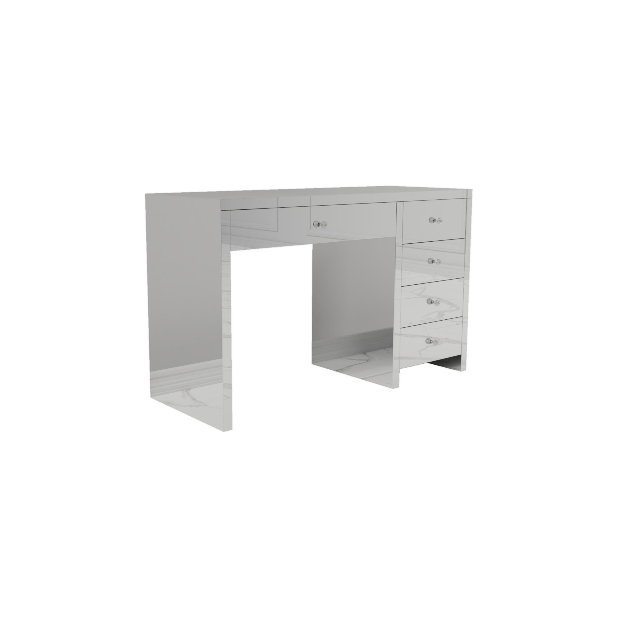 Lustrzane biurko Glamour LUMINA SILVER