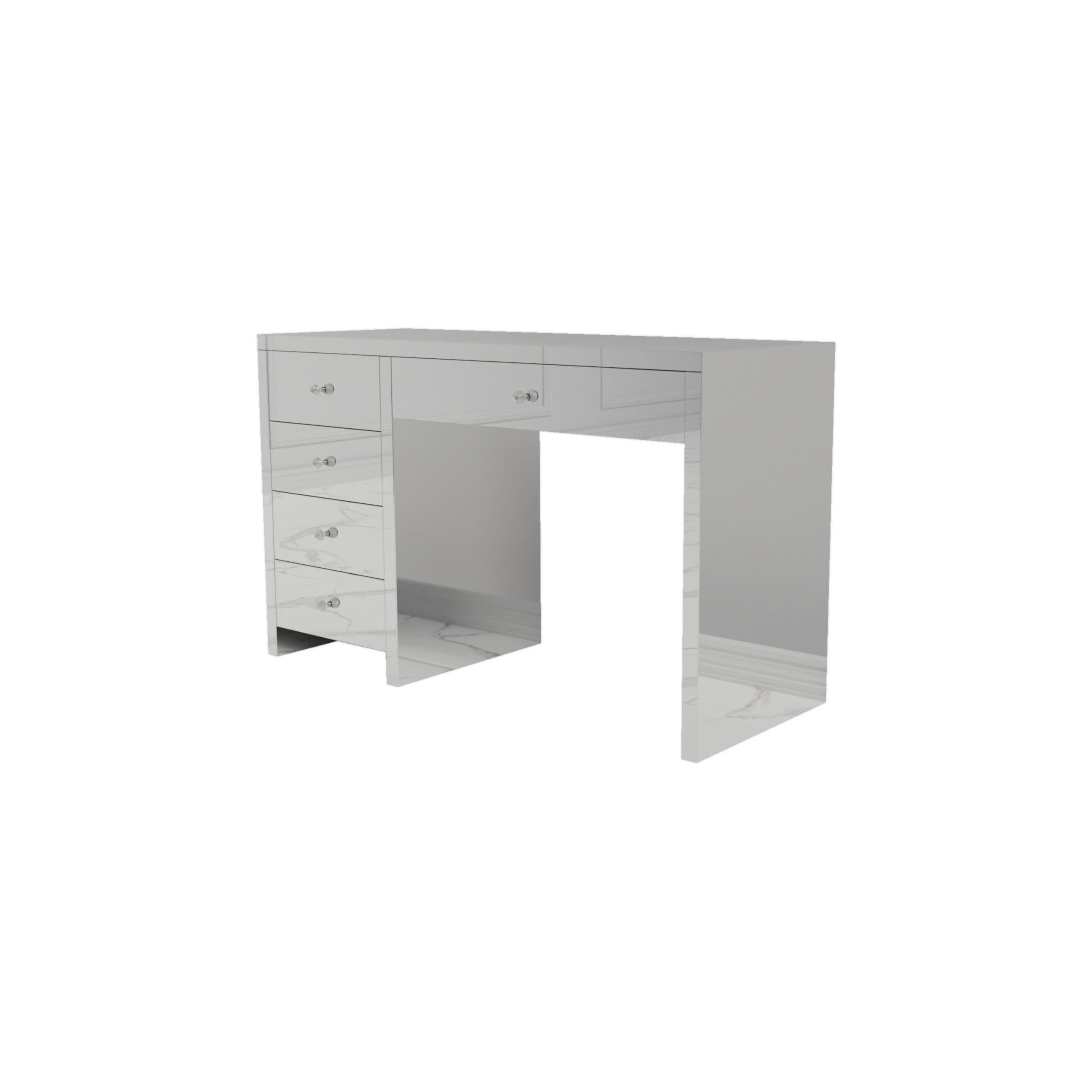 Lustrzane biurko Glamour LUMINA SILVER - obrazek 2