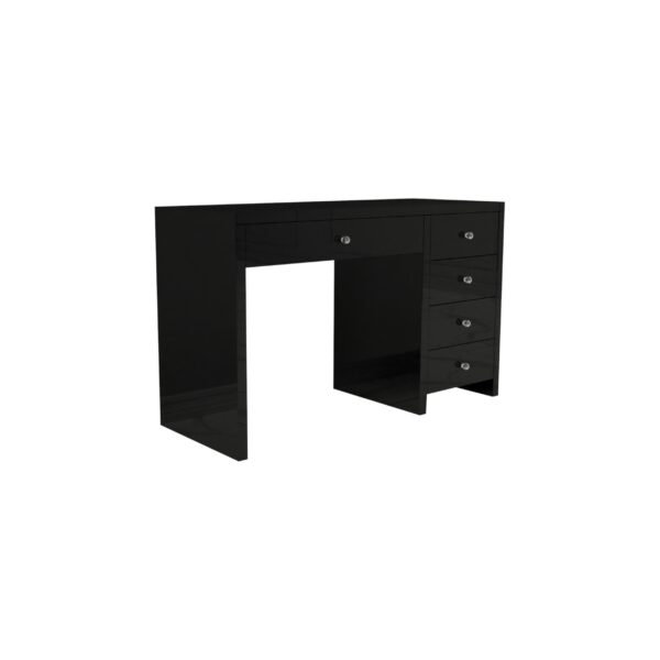 Czarne szklane biurko Glamour LUMINA BLACK