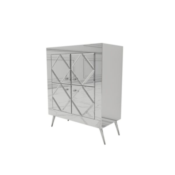 Lustrzana komoda z rombami Glamour PIAZZA
