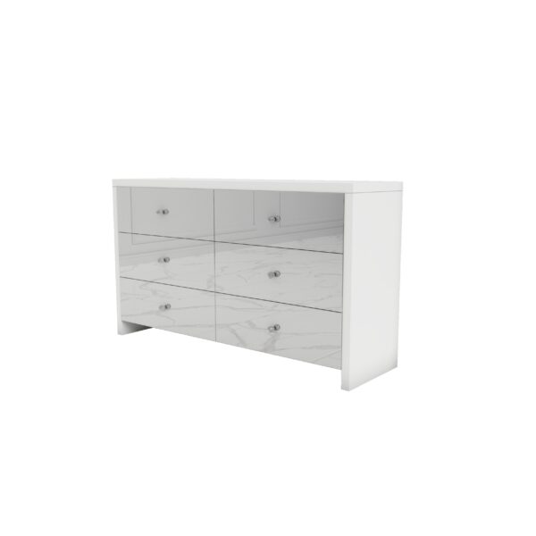 Komoda biały mat – lustrzany front MIRAGE IV