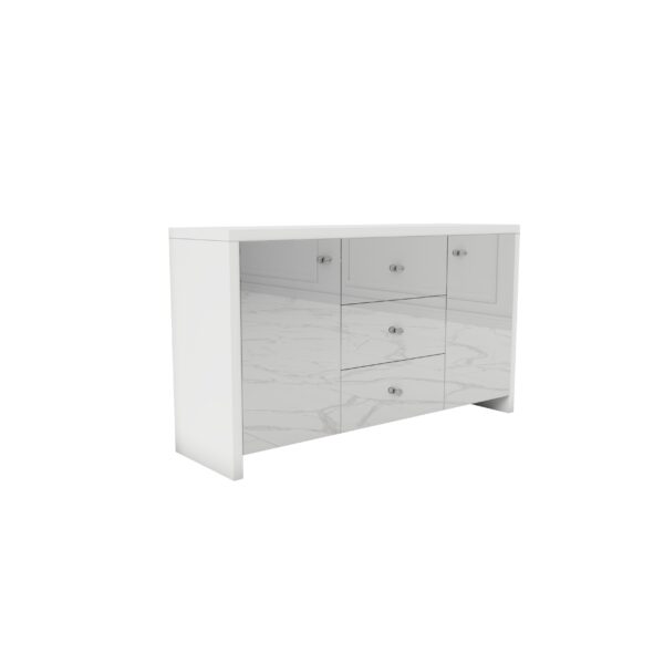 Komoda biały mat – lustrzany front MIRAGE II