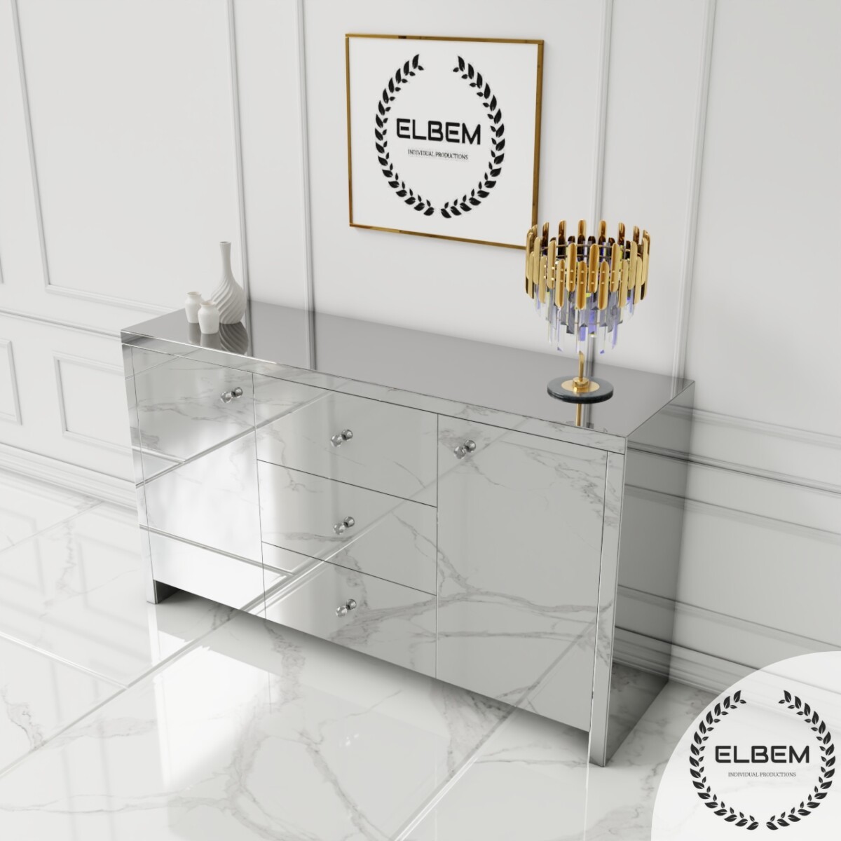 Lustrzana komoda Glamour LENA - obrazek 5