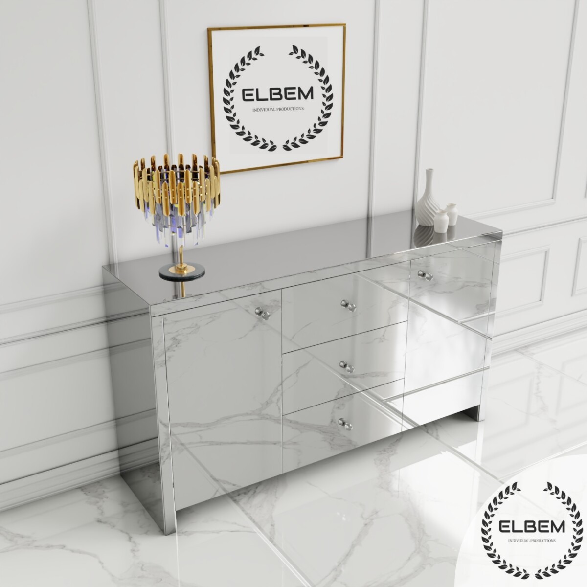 Lustrzana komoda Glamour LENA - obrazek 3