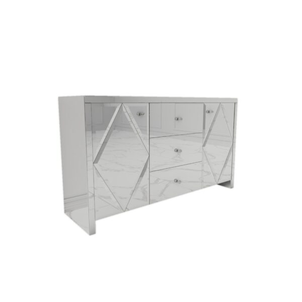 Lustrzana komoda z rombami Glamour ARIA