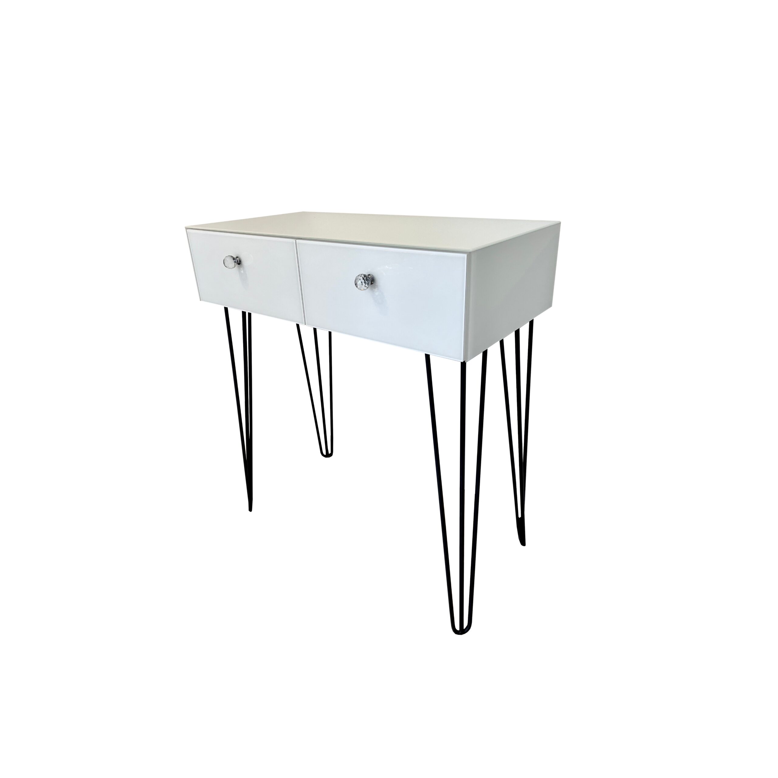 Szklana biała konsola Glamour ALEX - obrazek 2