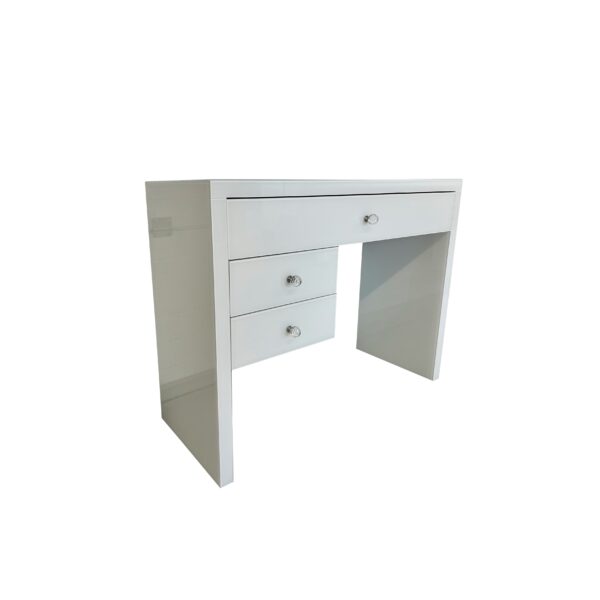 Szklana biała toaletka Glamour DUOGLAM