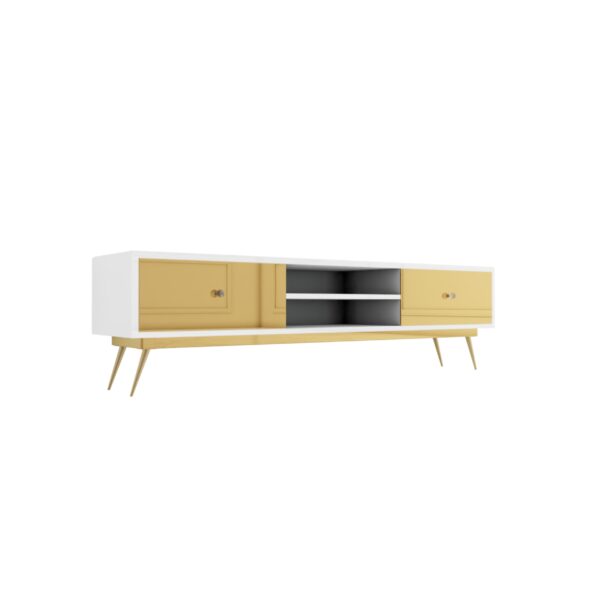 Szafka RTV GLAMOUR – NOBLE LUXE V – Złote fronty
