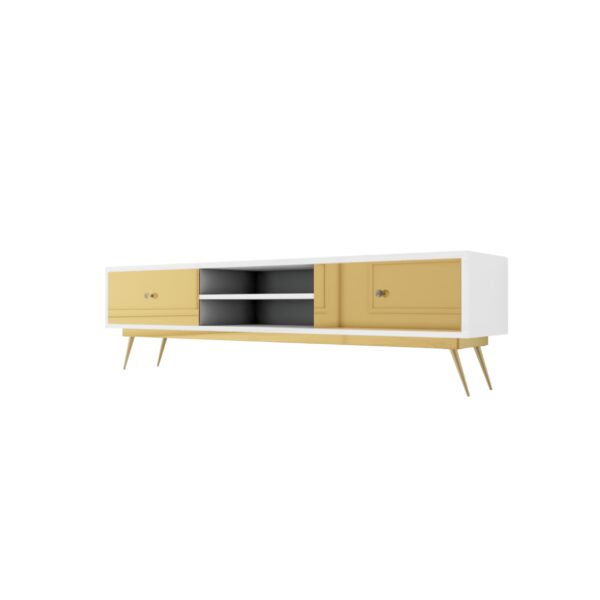 Szafka RTV GLAMOUR – NOBLE LUXE V – Złote fronty