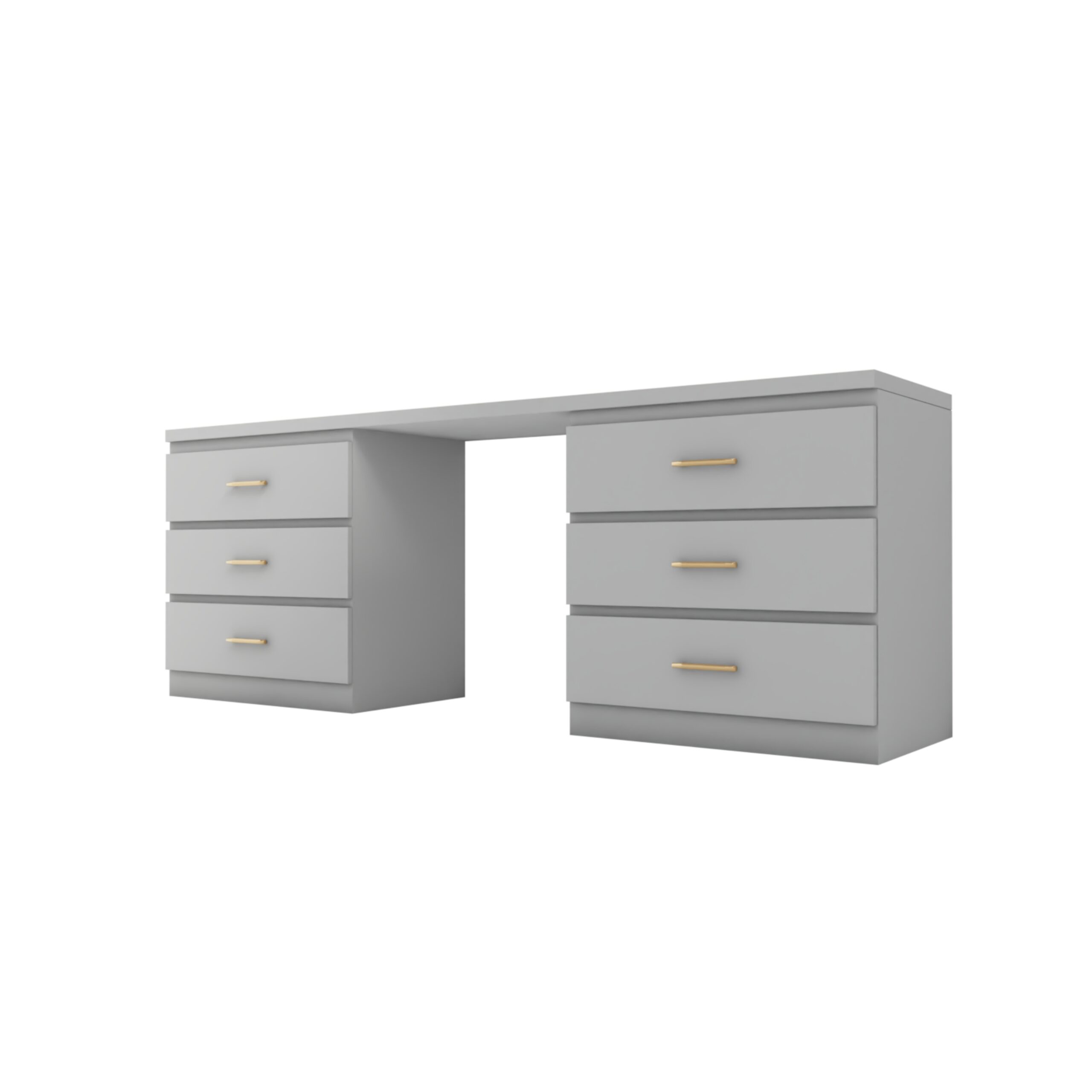 Biurko / toaletka szary mat Glamour BELLA IV - obrazek 2