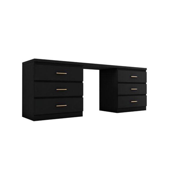 Biurko / toaletka czarny mat Glamour BELLA III