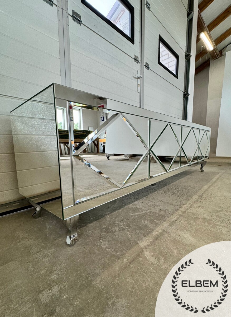 Lustrzana szafka RTV GLAMOUR - OPAL ESSENCE - obrazek 7