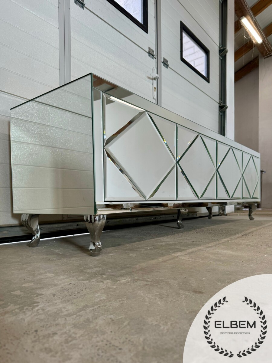 Lustrzana szafka RTV GLAMOUR - OPAL ESSENCE - obrazek 6