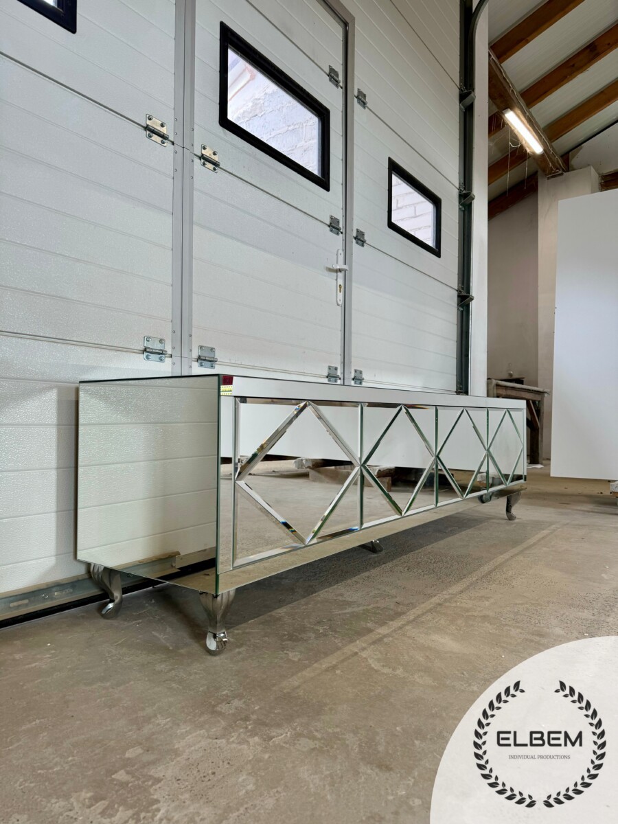 Lustrzana szafka RTV GLAMOUR - OPAL ESSENCE - obrazek 3