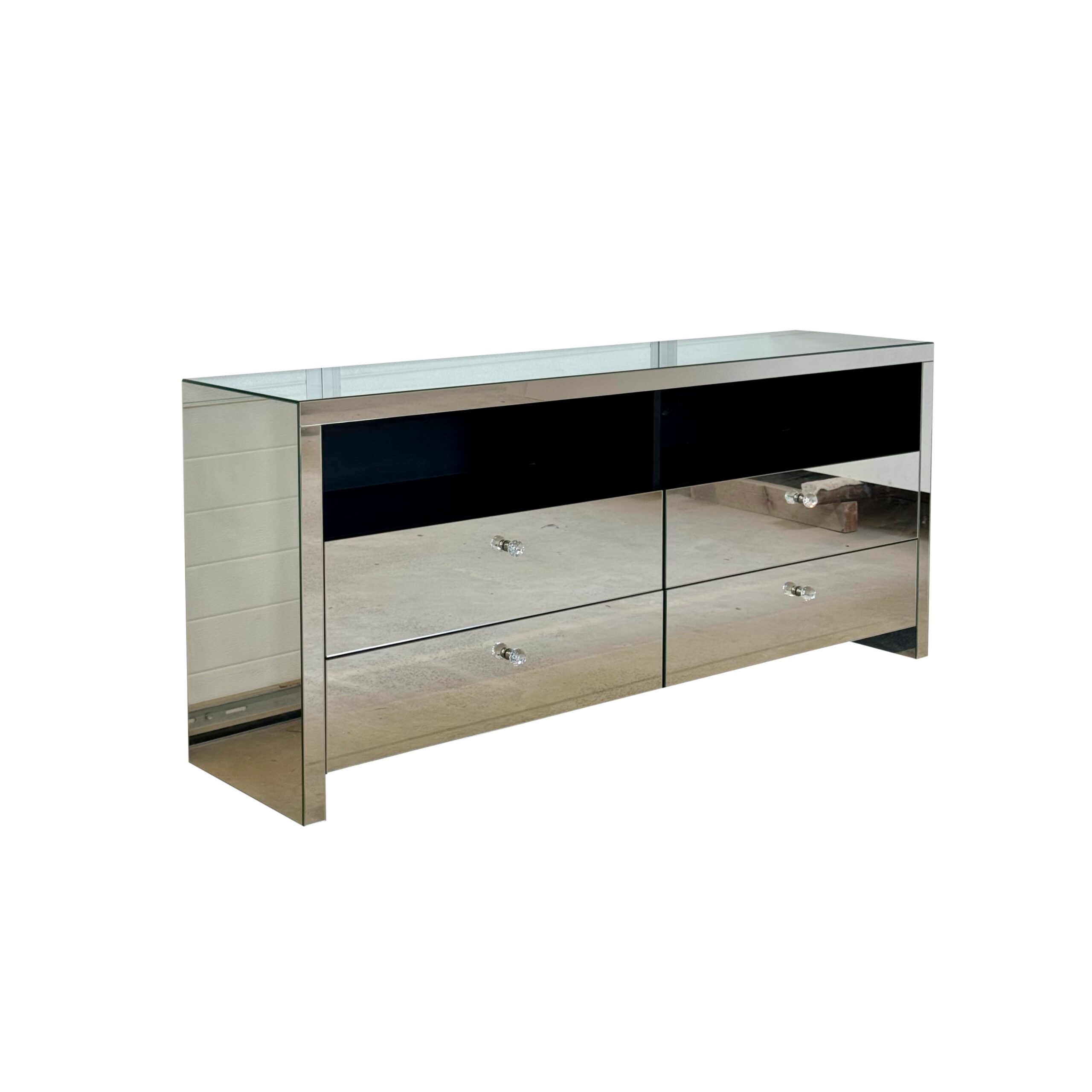 Lustrzana szafka RTV GLAMOUR - GLAM DECO MAX