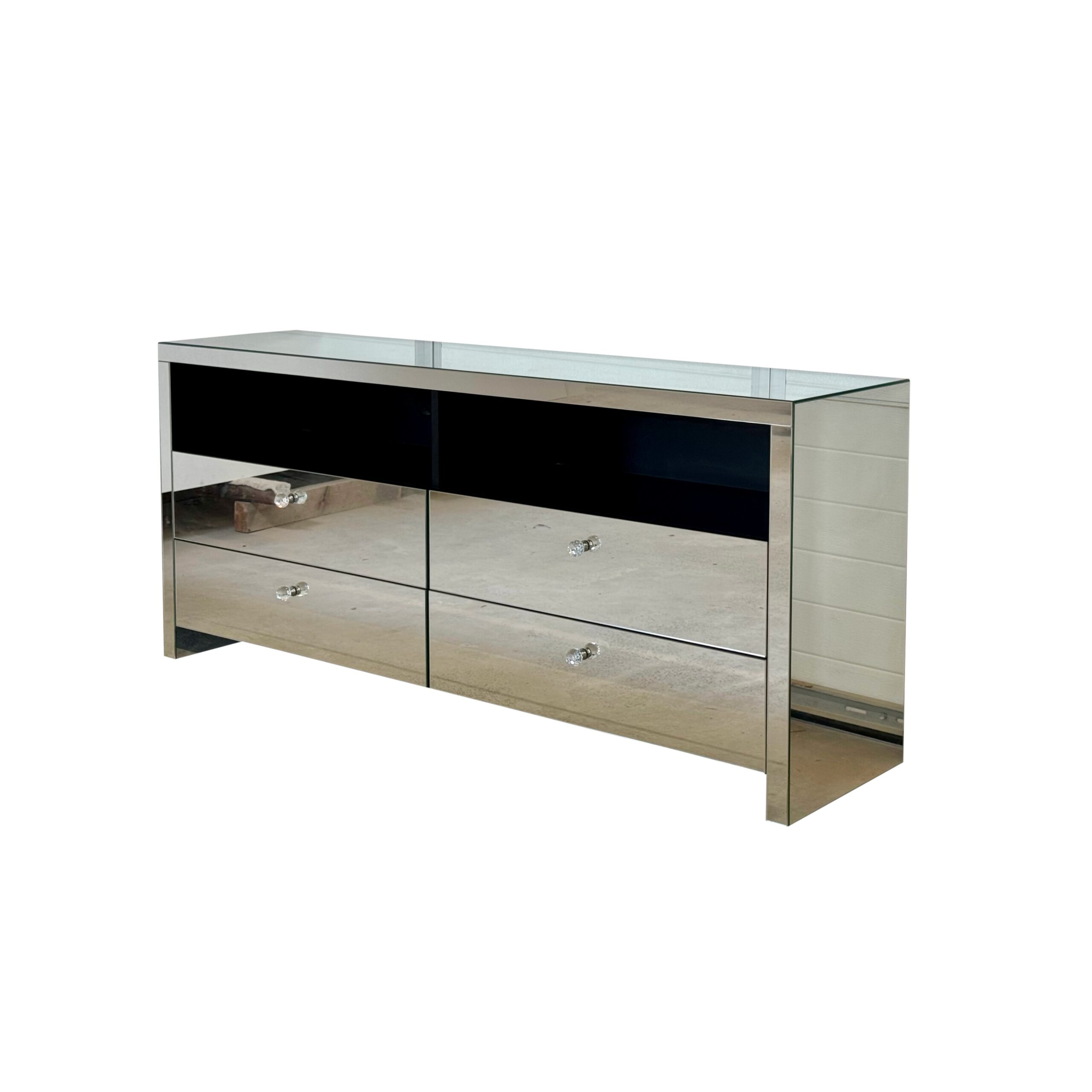 Lustrzana szafka RTV GLAMOUR - GLAM DECO MAX - obrazek 2