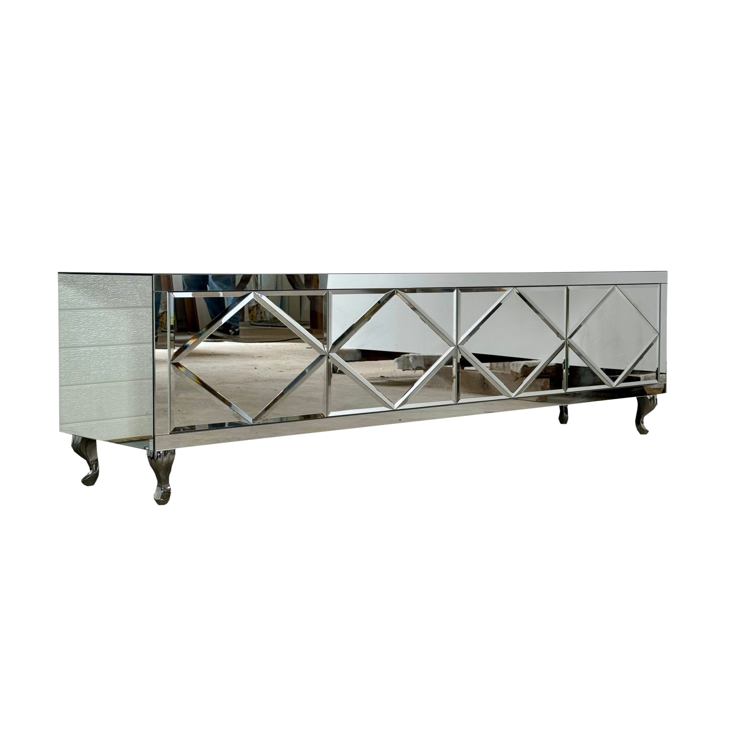 Lustrzana szafka RTV GLAMOUR - OPAL ESSENCE