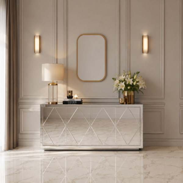 Lustrzana komoda Glamour – ROMBY BELLA SILVER