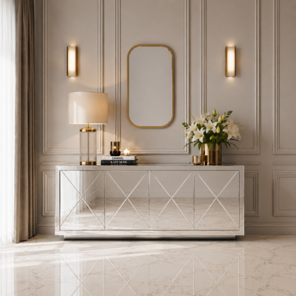 Lustrzana komoda Glamour – IKSY BELLA SILVER