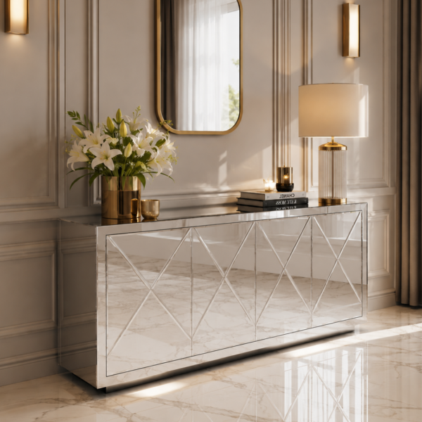 Lustrzana komoda Glamour – IKSY BELLA SILVER