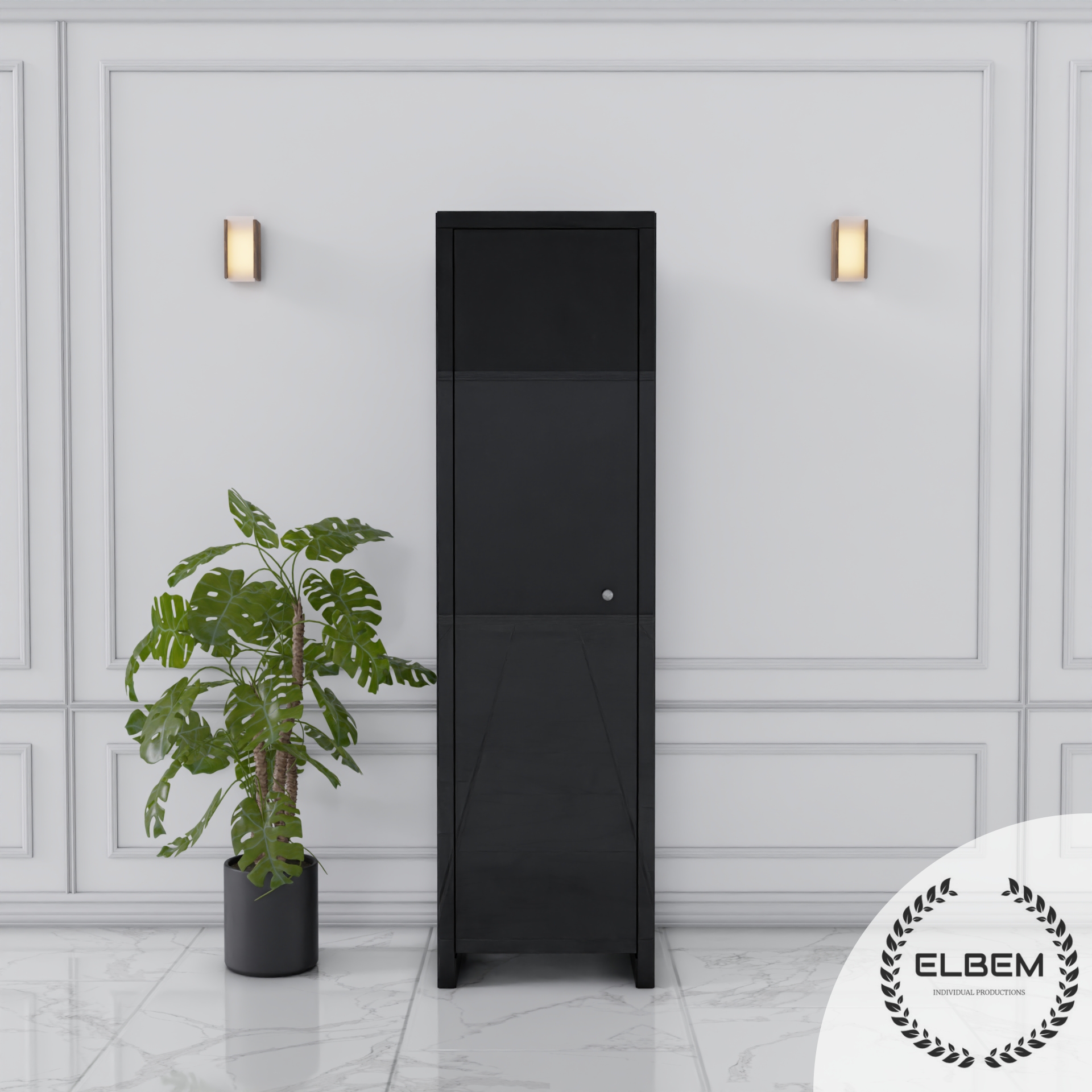 Czarny szklany słupek Glamour ZAFIRA BLACK - obrazek 3