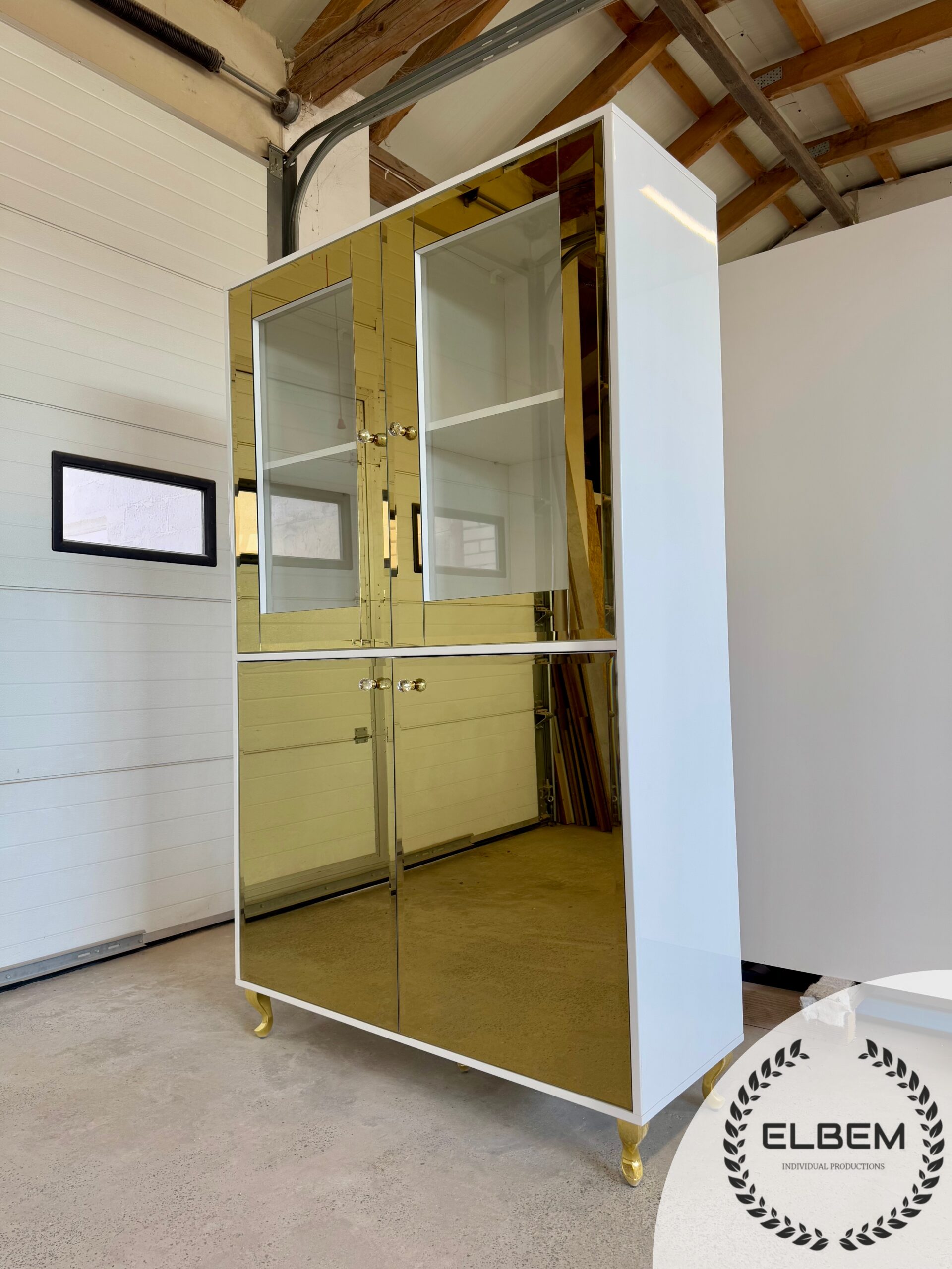 Witryna lakierowana - Biały połysk Glamour ANASTAZIA - obrazek 5