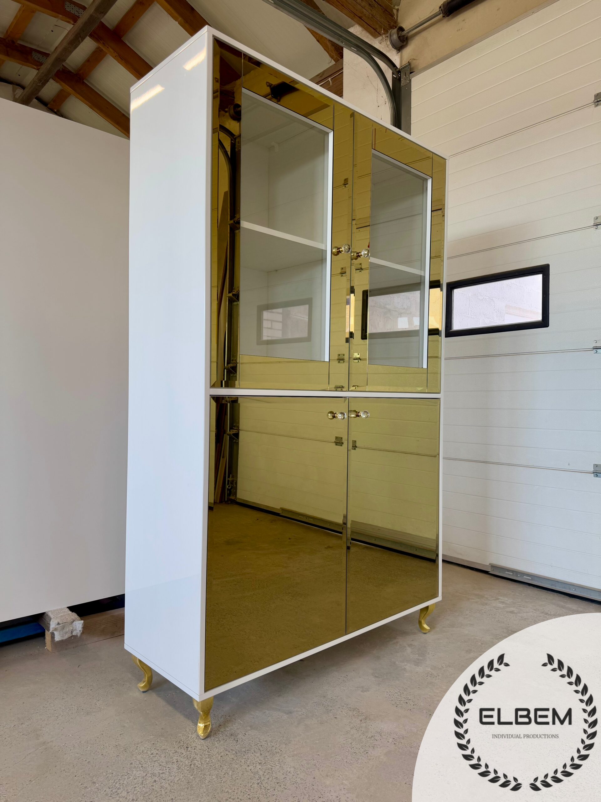 Witryna lakierowana - Biały połysk Glamour ANASTAZIA - obrazek 3