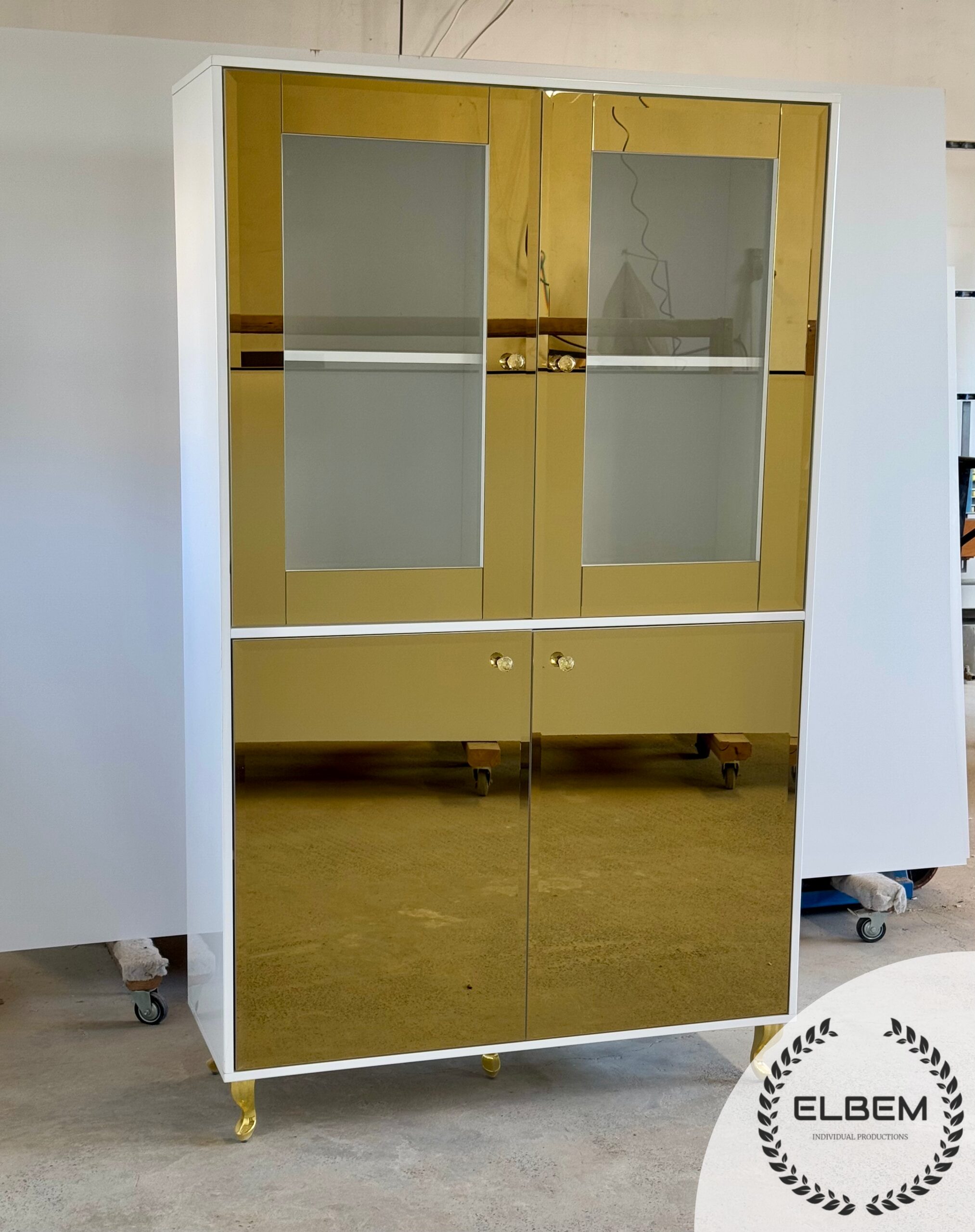 Witryna lakierowana - Biały połysk Glamour ANASTAZIA - obrazek 6