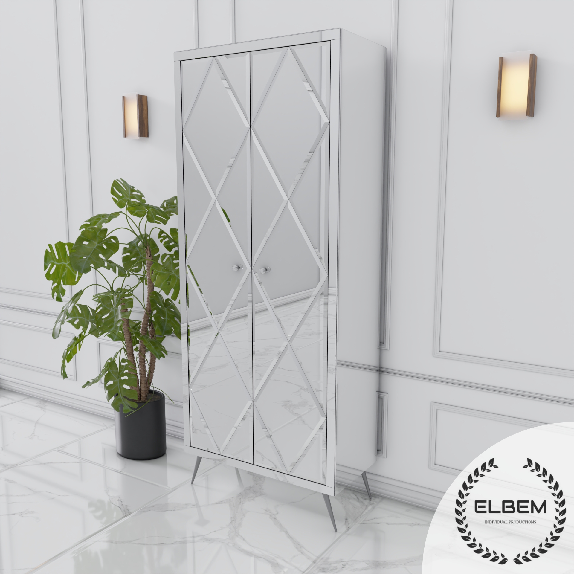 Lustrzana witryna Glamour /fazowane Romby LUSSINA - obrazek 4