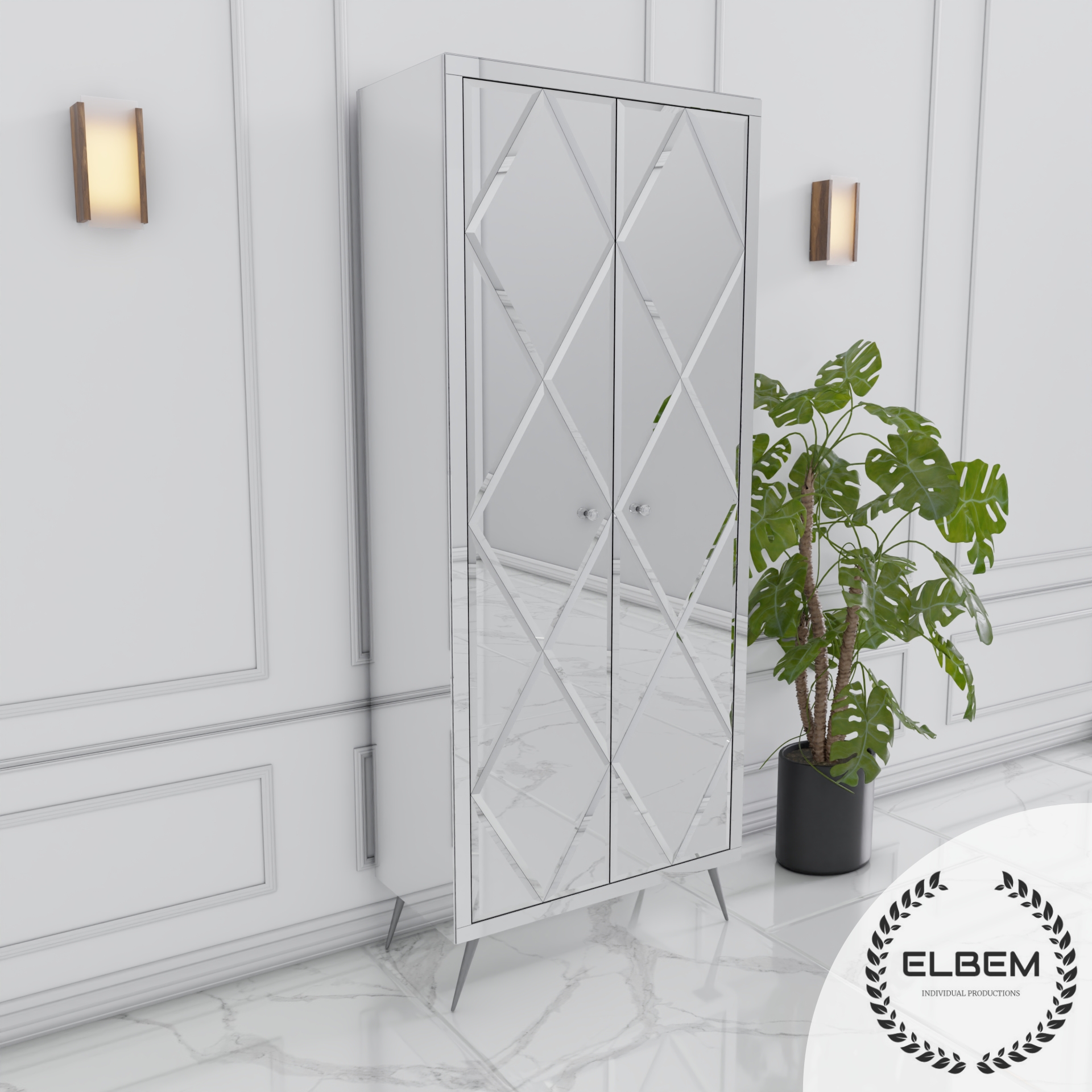 Lustrzana witryna Glamour /fazowane Romby LUSSINA - obrazek 5