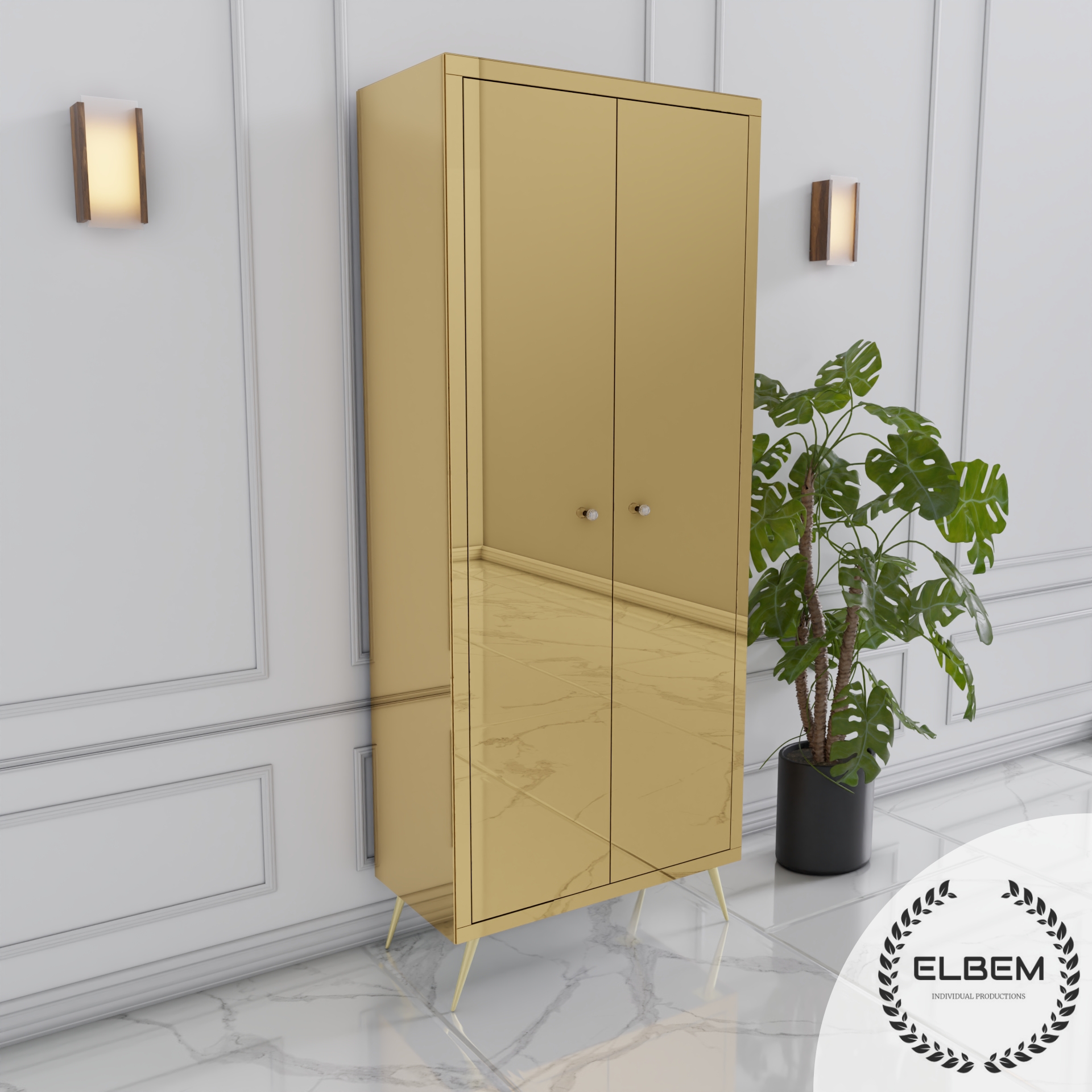 Lustrzana złota witryna Glamour LUSSINA GOLD - obrazek 5