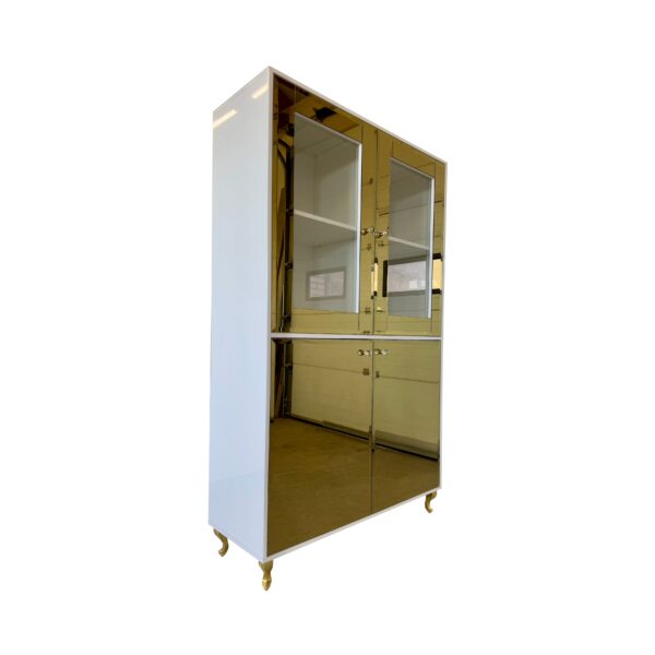 Witryna lakierowana – Biały połysk Glamour ANASTAZIA